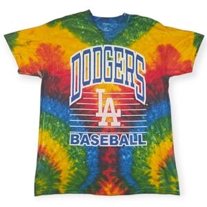 Los Angeles Dodgers MLB Stitches Tee Men's Large Tie Dye Baseball Champs